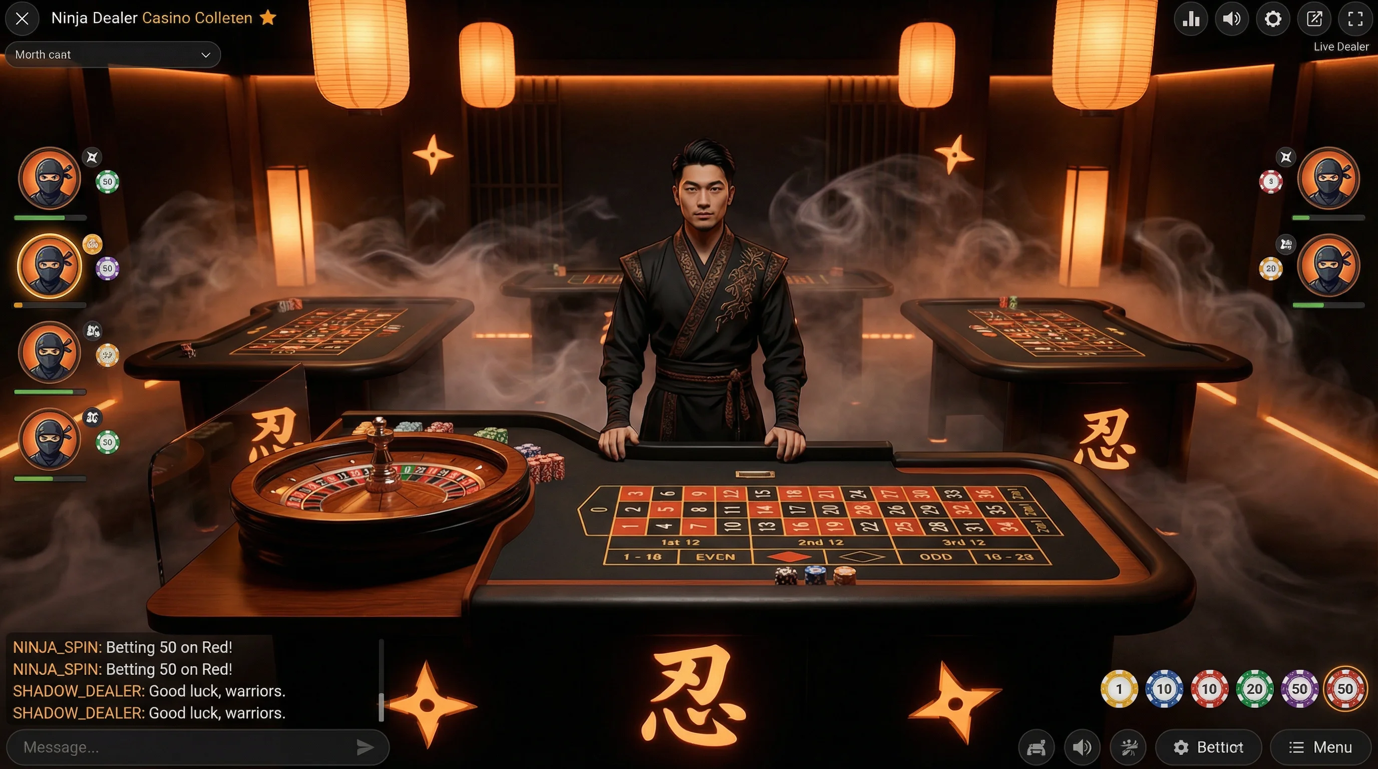 Bacará en vivo con crupier profesional